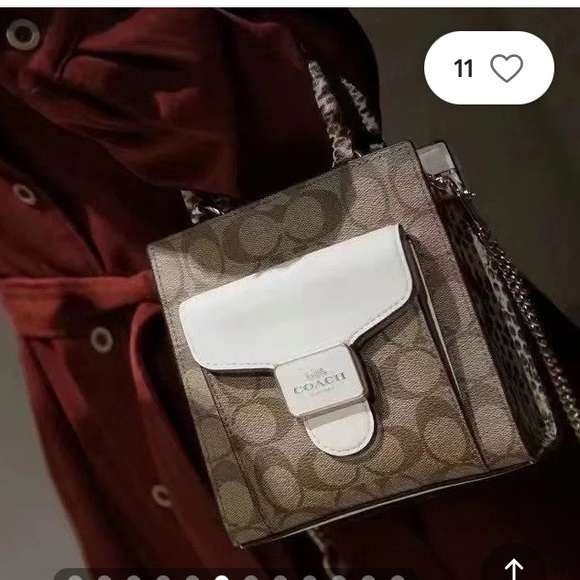 COACH Mini Pepper Crossbody In Signature Canvas C7227 - Picture 9 of 11